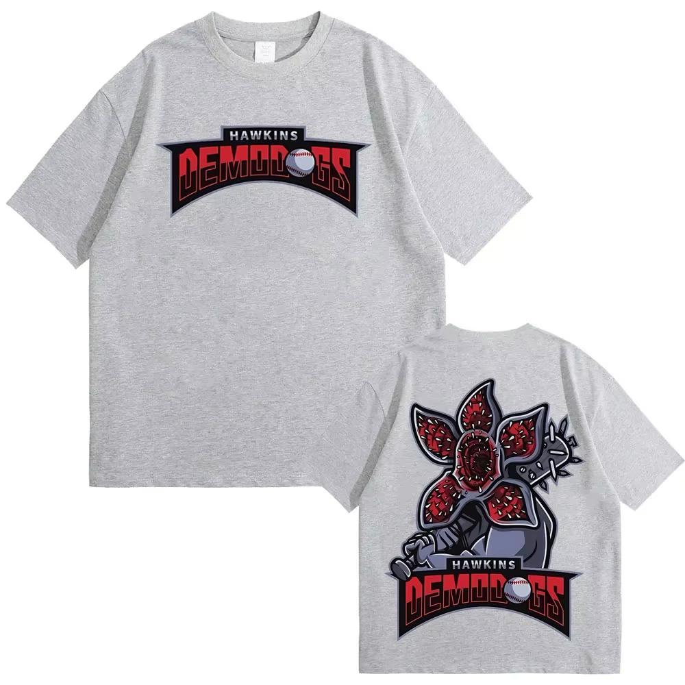 American TV Series Eddie Munson Demogorgon Hawkins Tshirt Cannibal Flower Monster Graphic Fashion Harajuku Women Short Sleeves