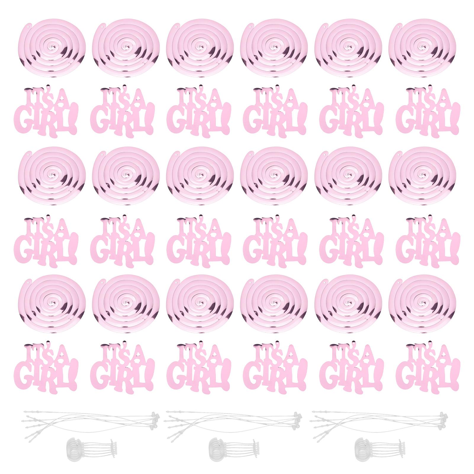 

Украшение для вечеринки Whirls, яркие цвета, дизайн крючка, украшение потолка для детского душа для домашнего окна Doo Pink