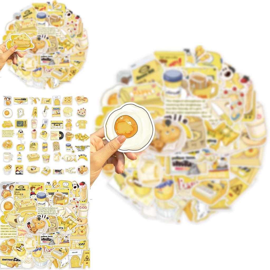 50 Original Yellow Salt Ins Graffiti Stickers For Personalizing Guitar Notebook Luggage Diy Waterproof Decals