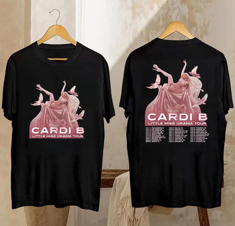 Cardi B Am I the Drama T-Shirt Cardi B Tour 2026 black Shirt 1F2550 Unisex T-Shirt XXL