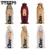 12pcs Linen Wine Bag with Drawstring Bags Closure Linen Wine Bottle Bag Wine Bottle Cover with Drawstring Bags