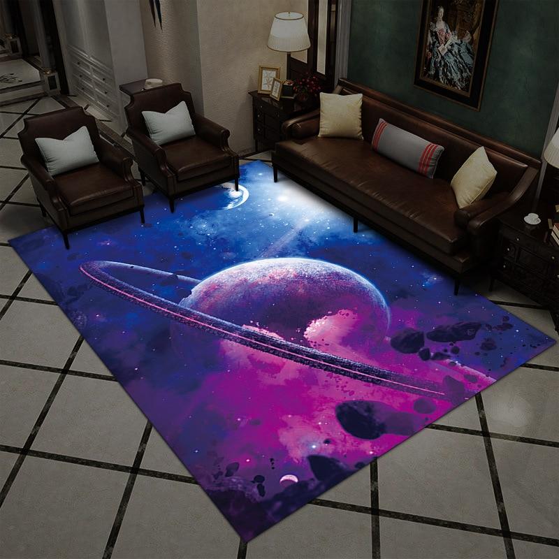 Nordic Carpets for Home Living Room Kids Bedroom Decor 3D Printed Non-slip Area Rugs Parlor Galaxy Space Floor Mats