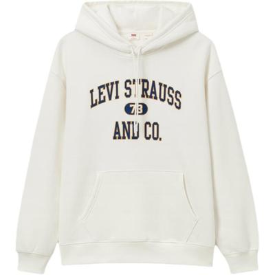 Levis Loose Fit Hooded Casual Long Sleeve Sweatshirt Men Sweatshirt White 38479-0334