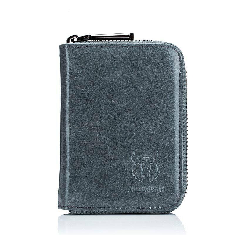 Men's Wallet Made of 100% Genuine Leather, Short, Multifunctional, Small Driver's License, Zero Wallet, Anti-theft and Anti Brushing