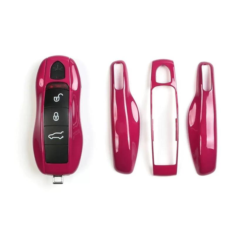 Car Key Case Ruby Star for Porsche Panamera Macan Taycan 718 911 Cayenne Cayman 2013-2024 Remote Control Fob Protective Shell