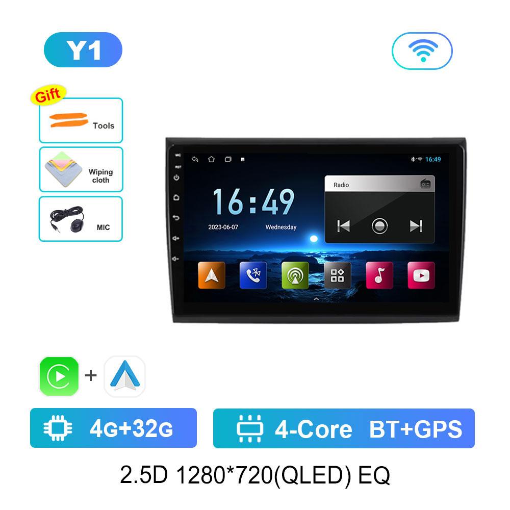 GPS Navigation Android 14 for Fiat Bravo 198 2 II 2007 - 2014 Car Video Multimedia Player Split Screen 4G BT DSP Stereo WiFi