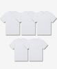 [Forever 21] Unisex 30-count Cotton Regular Fit Short Sleeve T-Shirt White [5-PACK] FEMYKAP16/00 [Shipped from Korea] 100% Authentic