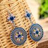 Bohemian Sunflower Earrings for Women, Colorful Holiday Style Hypoallergenic Statement Jewelry
