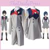 Hochwertiges Darling In The Franxx Hiro Ichigo Uniform Cosplay Kostümset