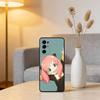 Cute Anya Forger Spy-Family Phone Case For Samsung S25,S24,S21,S22,S23,S30,Ultra,S20,Plus,Fe,Soft Silicone Black Cover