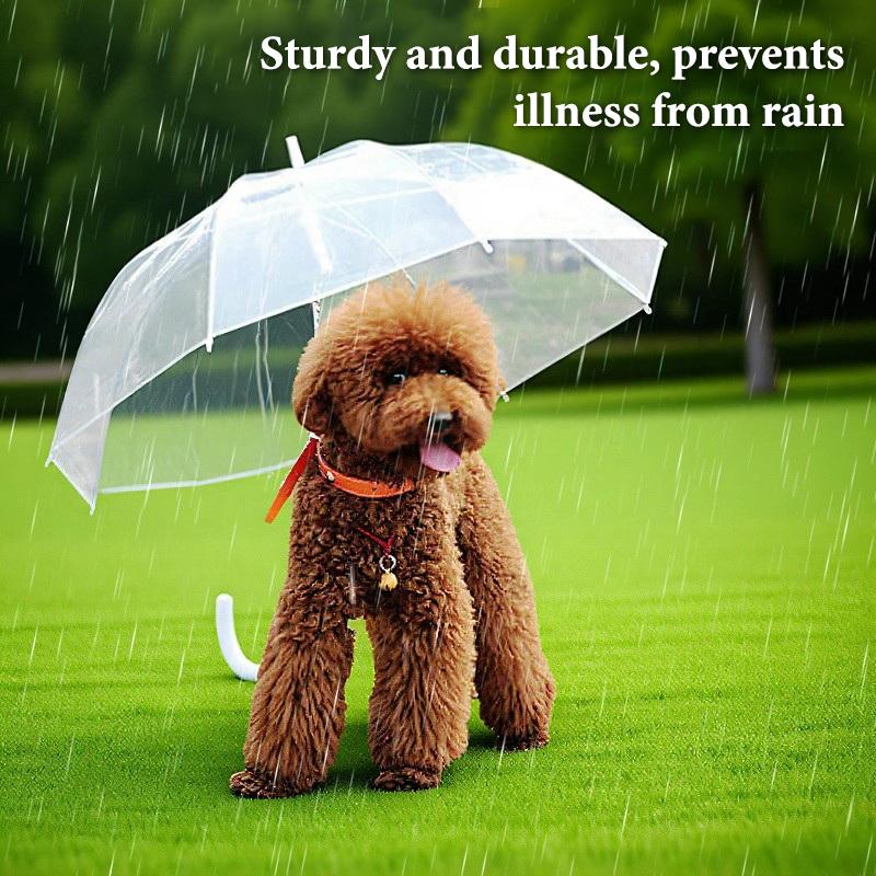 New Pet Umbrella Leash Rainproof Snowproof Dog Umbrella Leash For Small Dogs Adjustable Doggy Umbrella