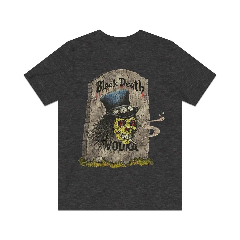Black Death Vodka 1992 Vintage Men s T shirt 4XL