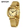 Sanda Women's Luxury Quartz Watch - Small Lightweight Square Design with Roman Numerals, Casual Waterproof Wristwatch