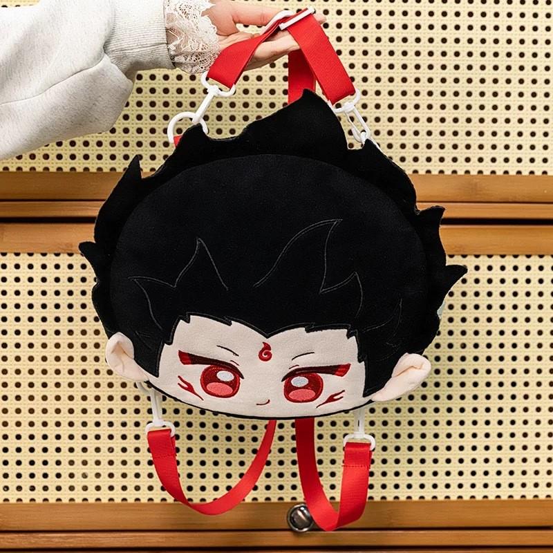 Nezha Plush Anime Backpack For Kids With Storage And Comfortable Shoulder Straps