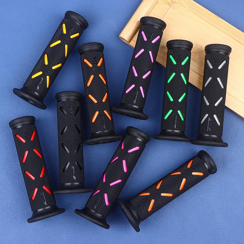 1Pair Motorcycle Grips Handle Bar 22/24Mm For Bike Motocross Motorbike Rubber Grip Universal For Motorcross Dirt Pit Bike