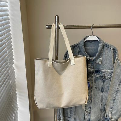 Frühling neue Mode Retro Pendler Schultertasche mit großer Kapazität lässige einfache Handtasche