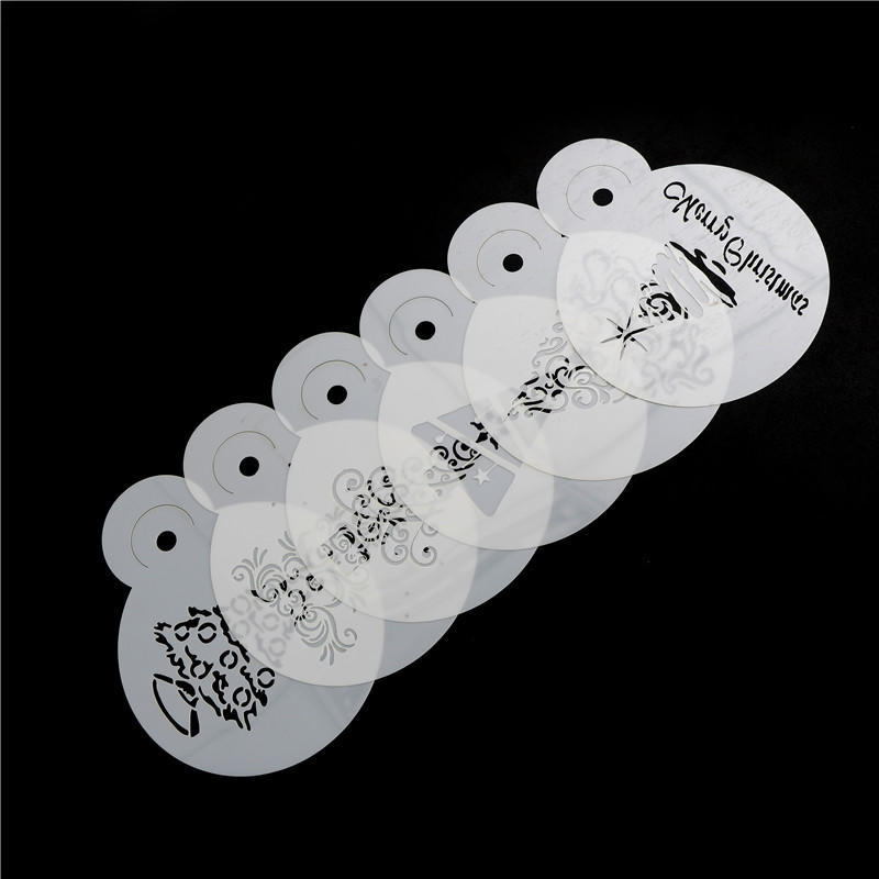 6pcs Christmas Tree Mold Milk Cake Cupcake Stencils Cookie Coffee Template Set 6pcs Christmas Tree Mold Milk Cake Cupcake Stencils Cookie Coffee Template Set