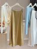 High-End Satin Mermaid Skirt for Women - Spring 2026 A-Line High Waist Slimming Drape Long Skirt