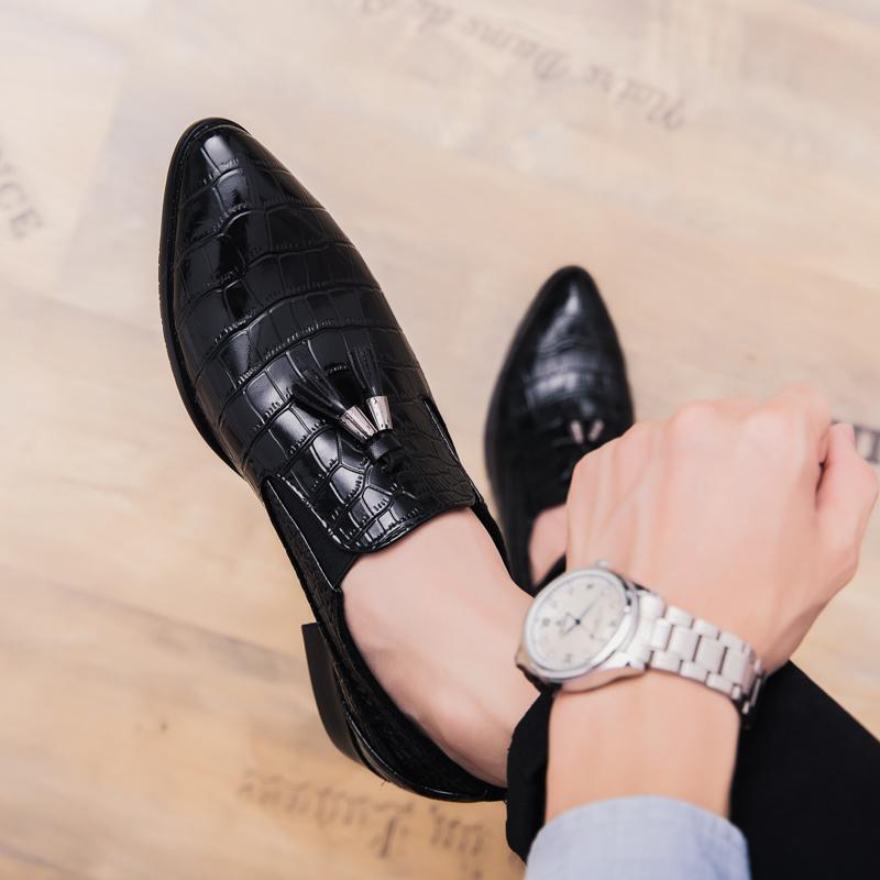 New Mens Formal Leather Shoes Men Dress Business Shoes Male Oxfords Party Wedding Casual Men's Flats Chaussure Homme Men Loafers