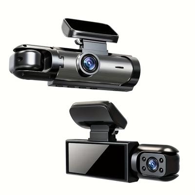 1080P Dual Camera, Car Dash Camera, Front and Interior, Car Camera with IR Night Vision, Wide-Angle Car DVR Camera with 3.16-inch IPS Screen