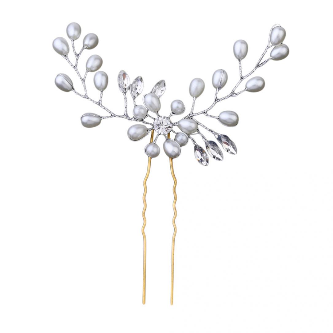 Женская заколка-шпилька с искусственным жемчугом — фото 6