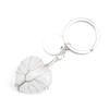 Natural Stone Crystal Peach Heart Heart Shape Tree Of Life Keychain Keychain Bag Pendant K24