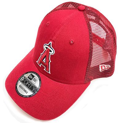 New Era MLB Trucker 9FORTY Mesh Featuring Shohei Los Angeles Angels of Anaheim Cap/Red, Ohtani's Team.