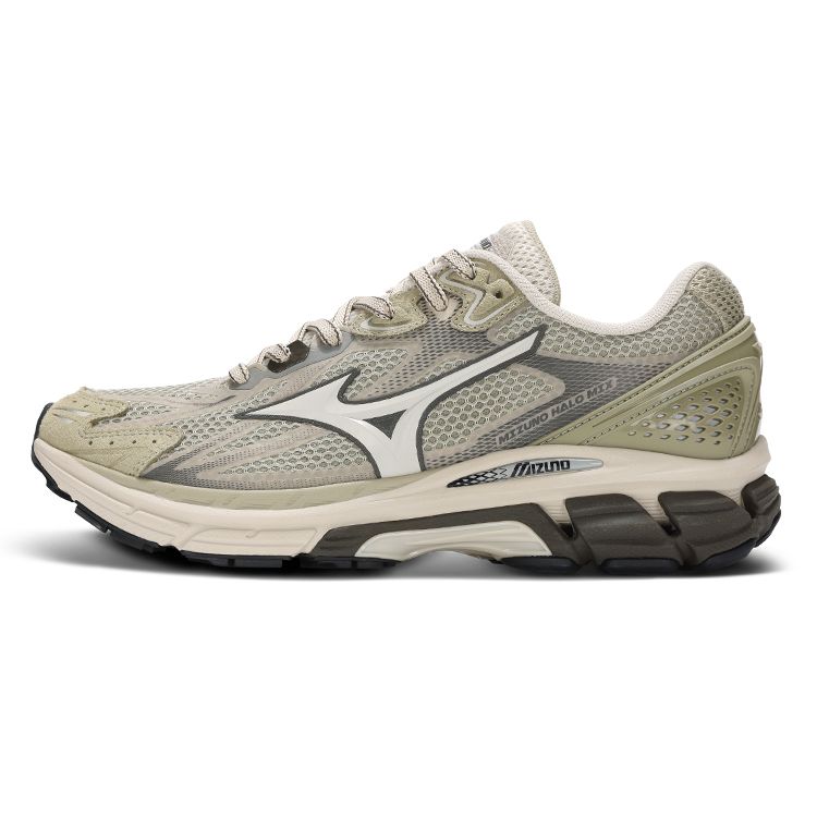 Mizuno Halo Mix Outdoor Comfortable Versatile Mesh Low-Top Running Shoes Unisex sneaker Oatmeal-Gray D1GH240804