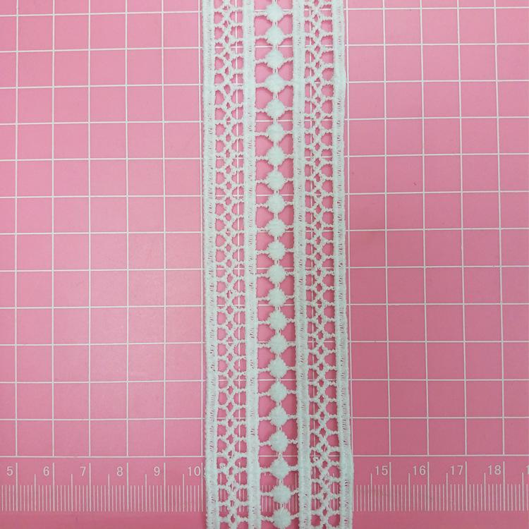 White Hollow Milk Silk Water-Soluble Lace Barcode Embroidery Embroidery Wedding Dress Clothing Accessories Lace Exquisite Wide Lace jh1744