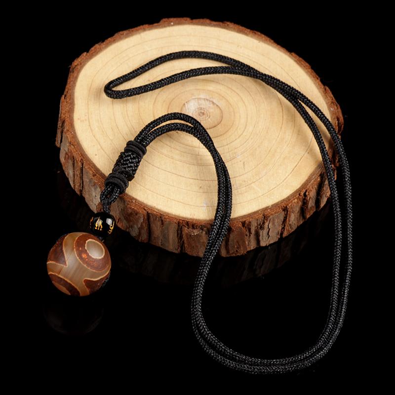 Tianzhu Necklace with Nine Eyes, Tianzhu Pendant, Black and White Distinct, Men's and Women's Styles, Tibetan Style