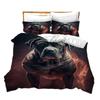 3D High Definition Digital Printing Three-piece Set Domineering Adult Dog Duvet Cover Bedding Kit