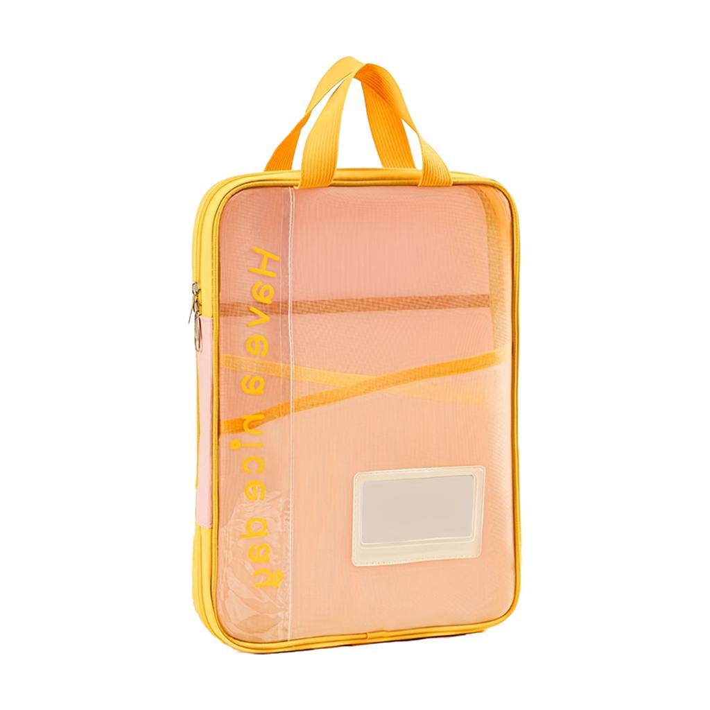 4-Layer Large Capacity Mesh Storage Bag Tote Organizer for Books and Supplies