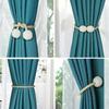 2pcs/pair Magnetic Curtain Tiebacks Curtain Hooks, Pearl Design Curtain Holdbacks, Bathroom Shower Curtain Accessories