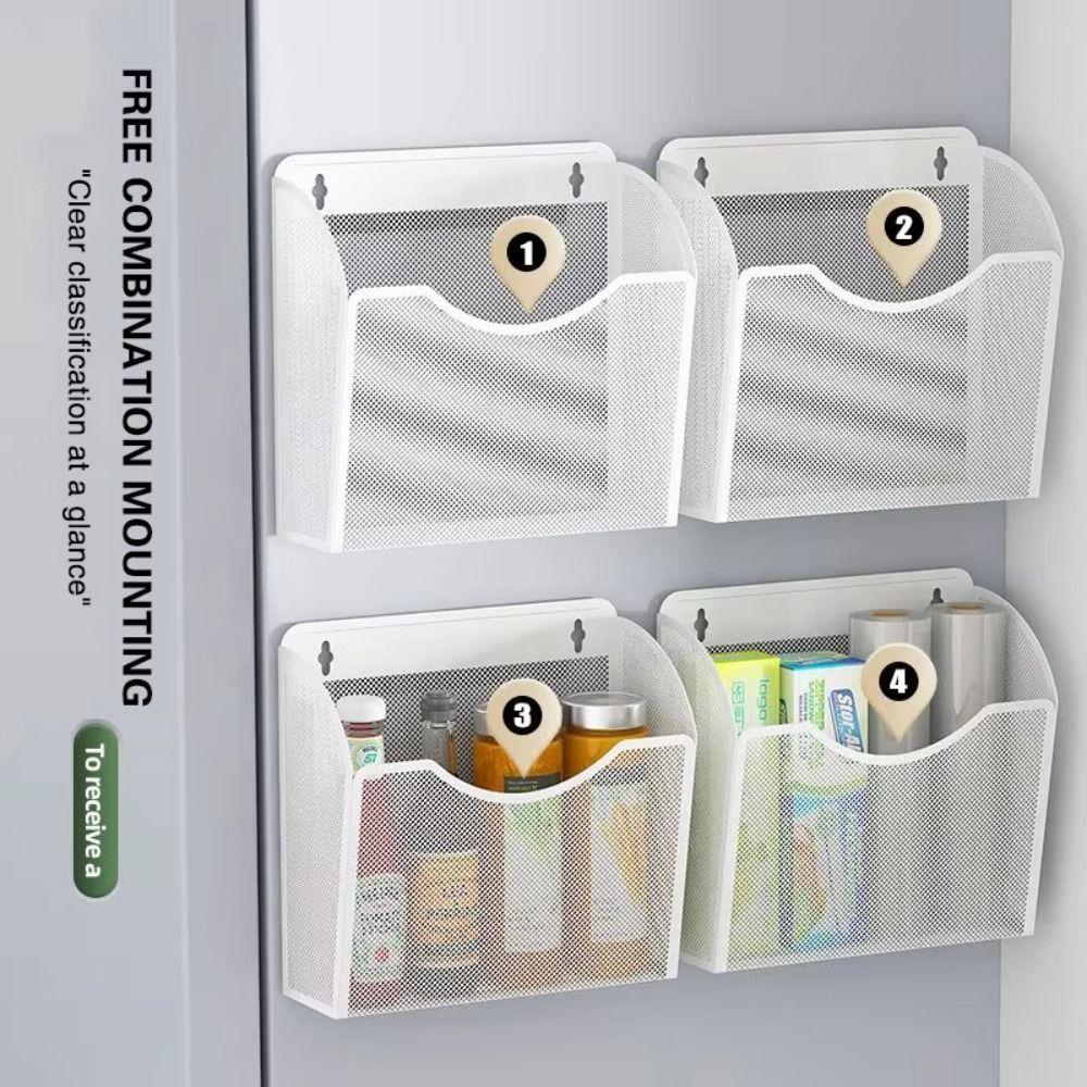 Magnetic Magazine Holder Rack Hanging File Organizer Basket Office