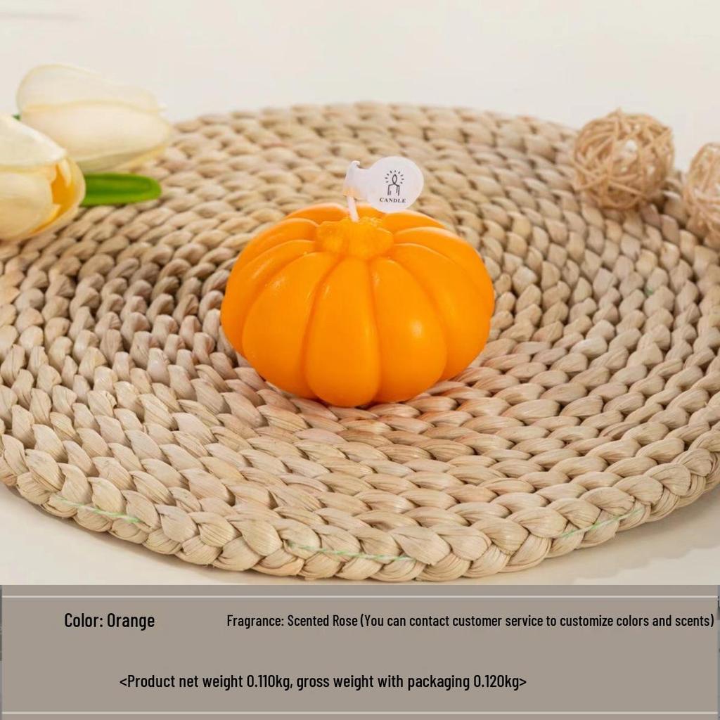 Halloween Ghost Face Pumpkin Scented Candle - Creative High-End Decor