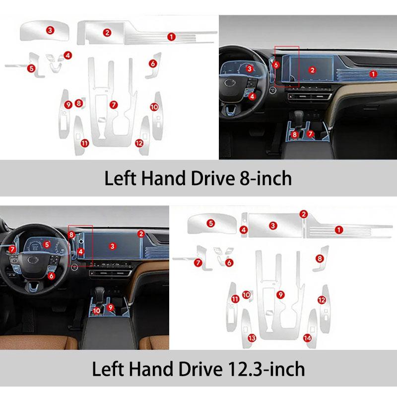 PPF Interior Protection Film Accessories for Toyota Camry XV80 2025 2026 Navigation Center Console Transparent TPU Car Film