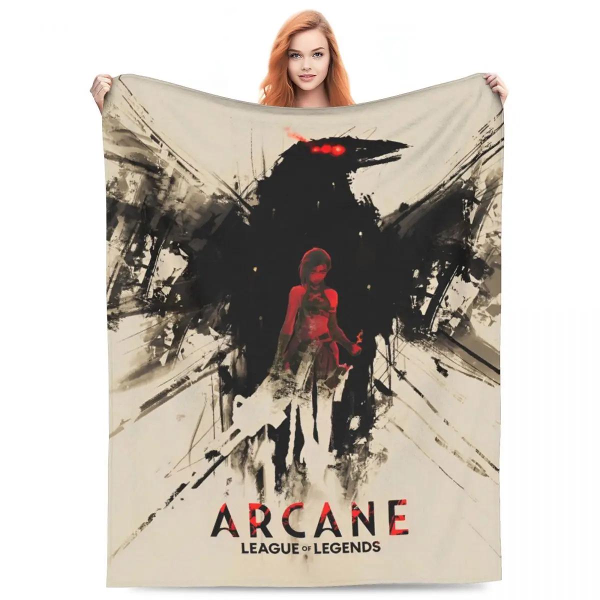 Jinx Painting A Mural Of Isha Blanket Arcane Flannel Novelty Breathable Throw Blankets for Bedspread Winter 75x90cm