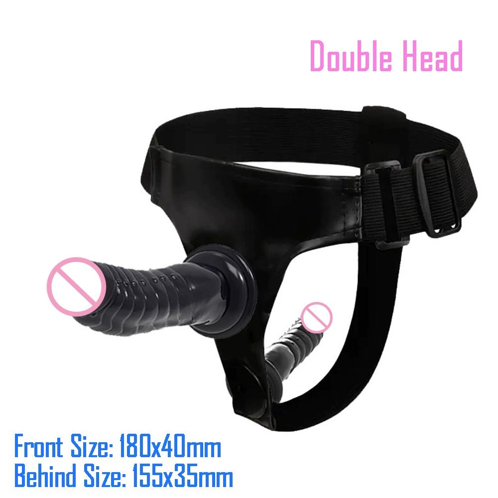 Double Strapon Anal Ultra Elastic Harness Strap On Dildo Lesbian Strap-on Penis Adult Sex Toys For Women