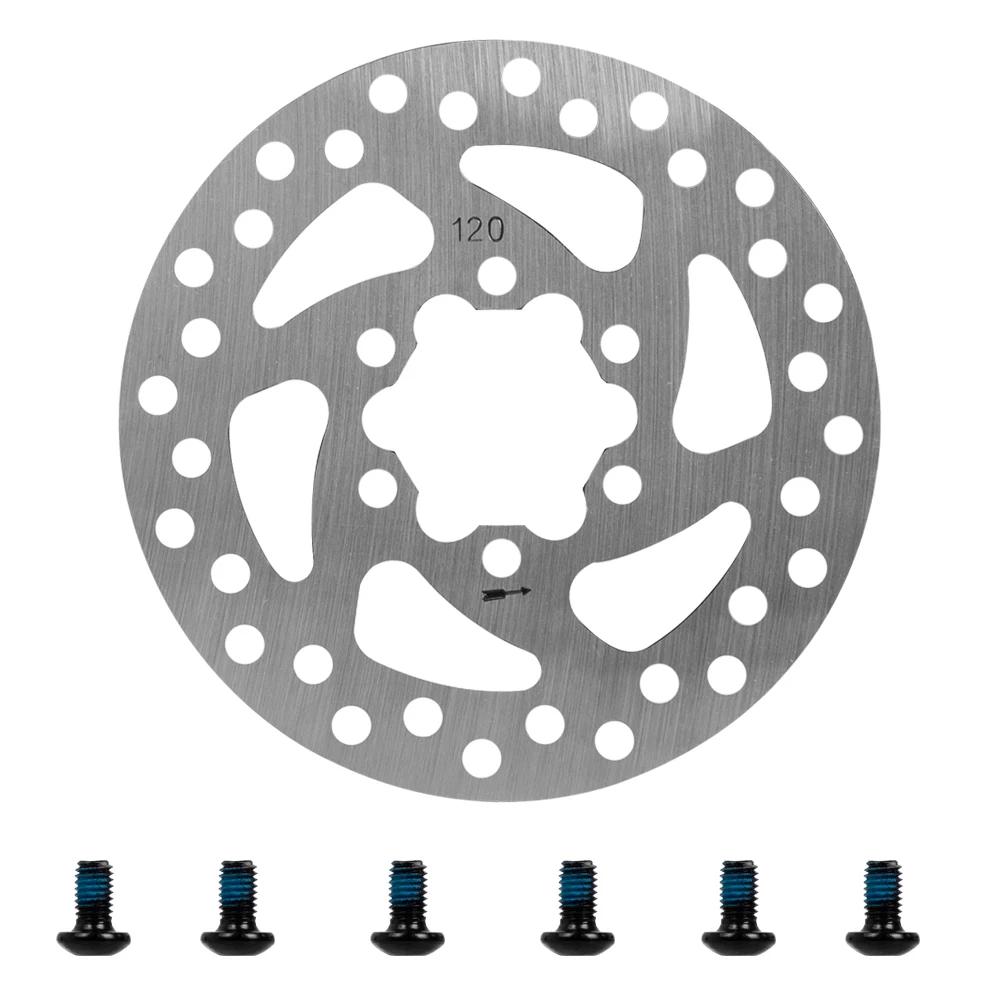 

Тормозной диск 120 мм для электрического скутера NIU KQi3/KQi3 MAX/PRO KQi3, 6 отверстий, износостойкий тормозной диск с винтовыми аксессуарами серебряный