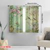 2pcs,2D Plane Printing Print Curtains Pastel Birds Garden Polyester Easy Install (without Rod) Room Decor Perfect for Living