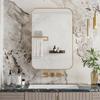 Stylish Rectangle Mirror Cabinet, Recessed Medicine Cabinet, Metal Framed, Adjustable Shelves, Storage for Bathroom, Living Room and Bedroom, Gold