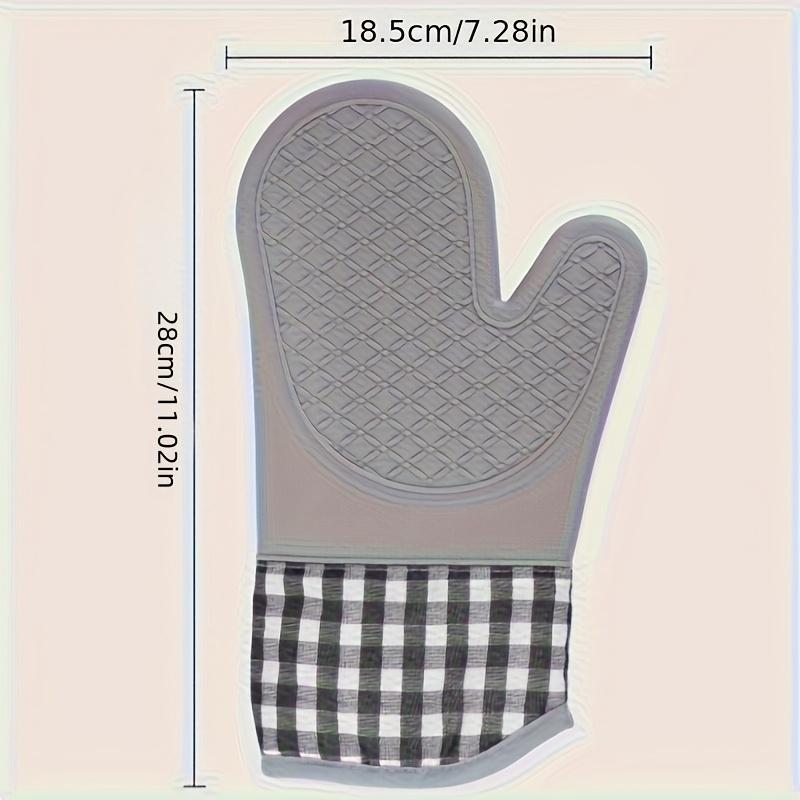 Silicone Oven Mitts - Soft, Comfortable, and Lightweight Kitchen Gloves for Easy Cleaning - Ideal for Baking and Cooking