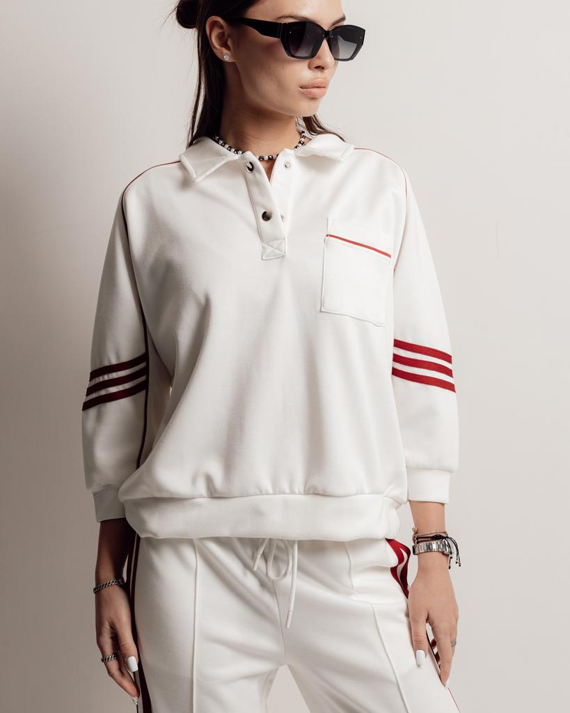Women's Suit Butella 17037 M White (jacket, Pants)