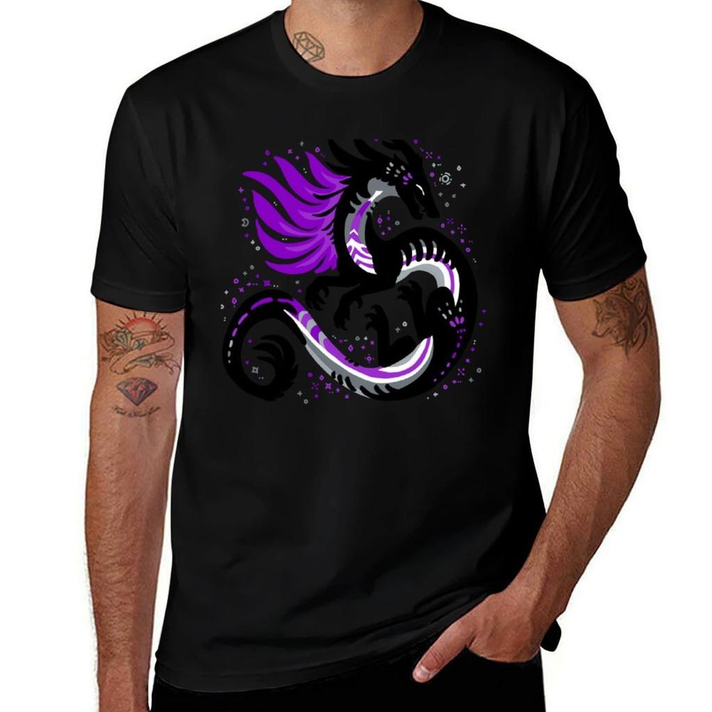 Ace Pride Flag Dragon T-Shirt Sportswear T-Shirt for Men