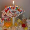 1PC Creative Surprise Fan Birthday Candle Birthday Birthday Decoration Decor Party Candle Candle Cake Clown Cake Happy