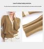 Contrast Color V-Neck Two-Piece Look Cardigan - Fashionable, Simple, Versatile Knitted Top for Women