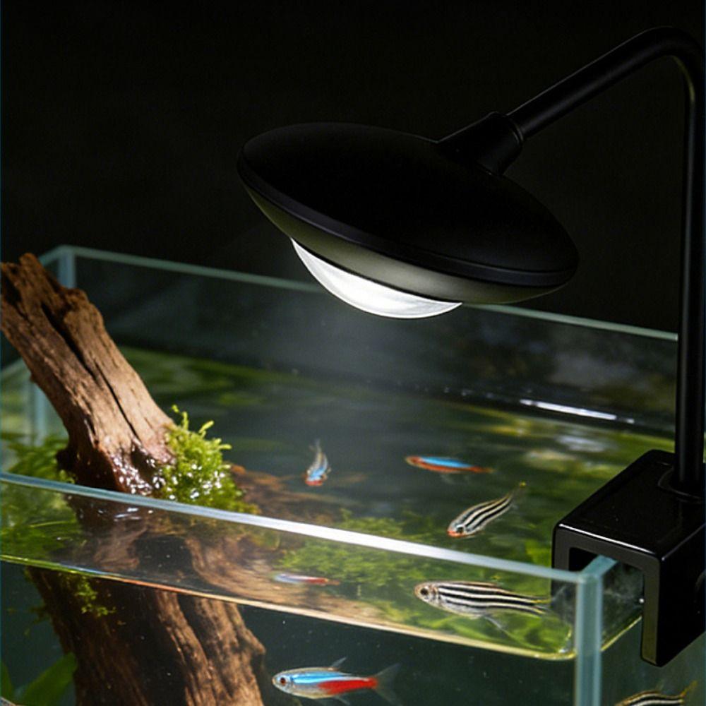 Full Spectrum Fish Tank Clip Lamp Adjustable Brightness Flexible Stem Aquatic Plant Grow Light Color-changing Eye-friendly