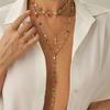 Ingemark 3er-Set Boho Exquisite Kristallblumen-Kettenhalskette für Damen Trendiger Goth Kreuz Jesus Anhänger Choker Party Schmuck