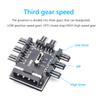 Motherboard SATA/4 Pin 1 to 8 3 Pin PWM Cooler Fan HUB Splitter Extension 12V Power Socket Mining PC Speed Controller Adapter