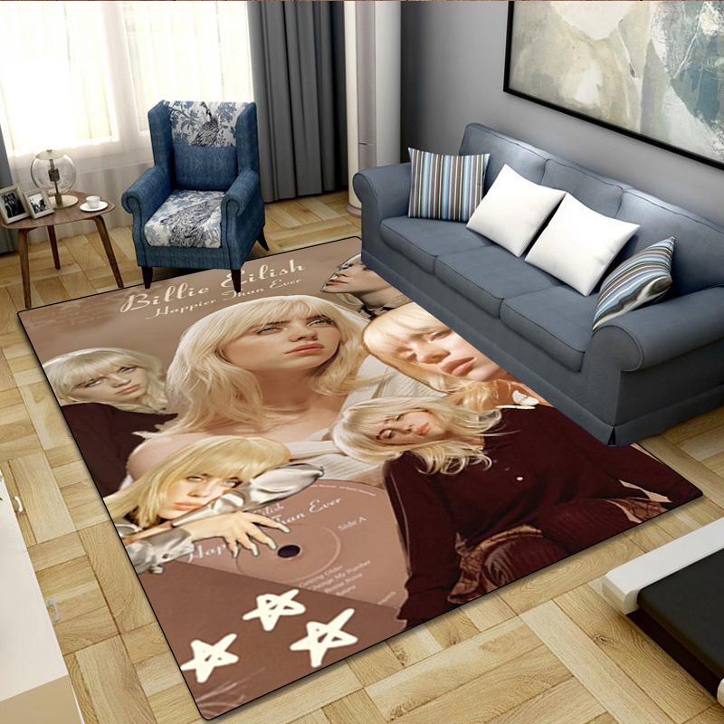 Billie Eilish Album Rug Carpet Office Decorative Carpet For Living Room Bedroom Door Mat Floor Rug Computer Chair Area Rug